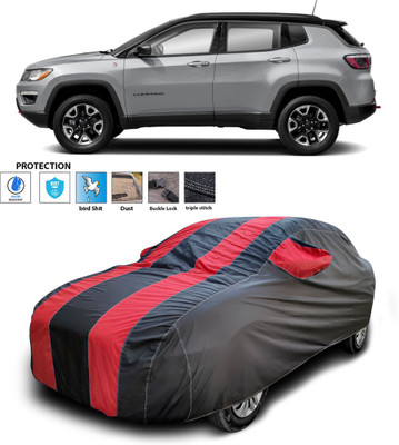 PAGORA Car Cover For Jeep Compass (With Mirror Pockets)(Red)