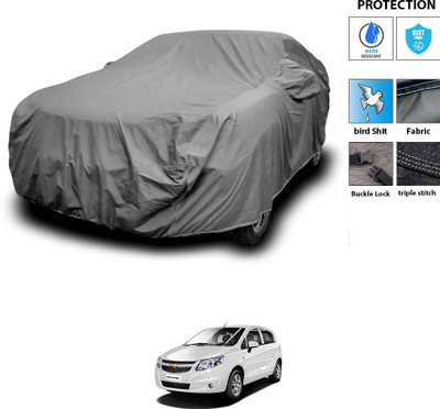 GOSHIV-car and bike accessories Car Cover For Chevrolet UVA (With Mirror Pockets)(Grey)