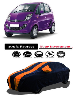Amexride Car Cover For Tata Nano Genx (With Mirror Pockets)(Orange)
