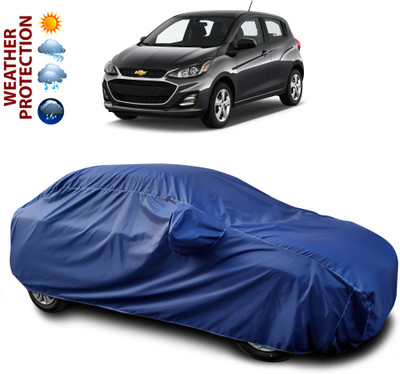 CODOKI Car Cover For Chevrolet Spark (With Mirror Pockets)(Blue)