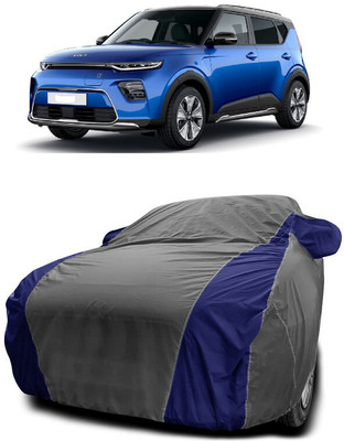 SUGASHRI Car Cover For Kia Soul EV (With Mirror Pockets)(Grey, Blue)