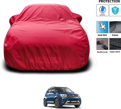 CODOKI Car Cover For Maruti Suzuki Ignis (With Mirror Pockets)(Maroon)