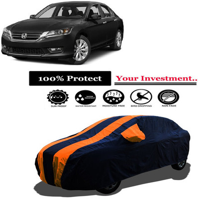 Amexride Car Cover For Honda Accord V6 2.4 i-VTEC CVT(185HP) (With Mirror Pockets)(Orange)