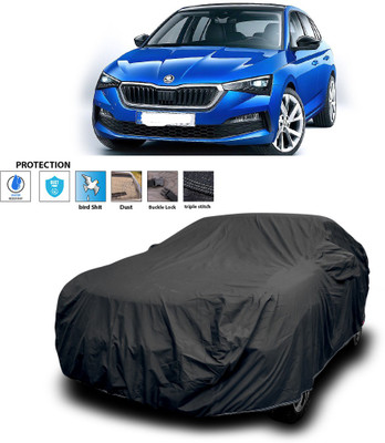 CODOKI Car Cover For Skoda Fabia (With Mirror Pockets)(Black)