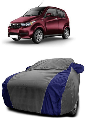 Autoprime Car Cover For Mahindra e2oPlus P6 (With Mirror Pockets)(Grey, Blue)