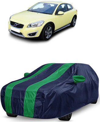 ANTOFY Car Cover For Volvo C30 1.6d D2 (With Mirror Pockets)(Green, Blue)
