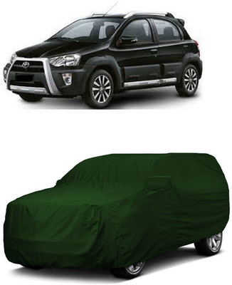 ANTOFY Car Cover For Toyota Etios Cross 1.4L VD (With Mirror Pockets)(Green)