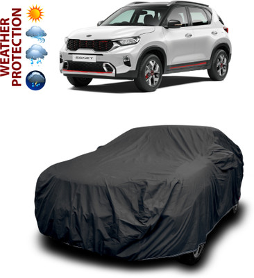 PAGORA Car Cover For Kia Sonet (With Mirror Pockets)(Black)