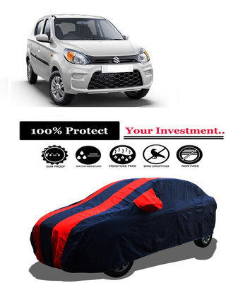 Amexride Car Cover For Maruti 800 Std BSII (With Mirror Pockets)(Red)