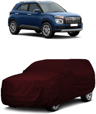 ANTOFY Car Cover For Hyundai Venue S Turbo DCT Petrol (With Mirror Pockets)(Maroon)