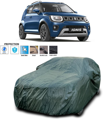 CODOKI Car Cover For Maruti Ignis (With Mirror Pockets)(Green)
