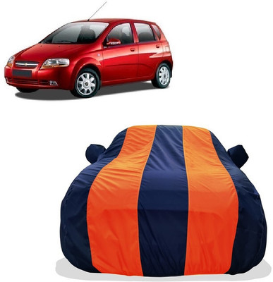 Tricway Car Cover For Chevrolet Aveo Uva (With Mirror Pockets)(Orange)