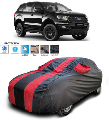 PAGORA Car Cover For Ford Endeavour (With Mirror Pockets)(Red)