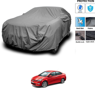 PAGORA Car Cover For Hyundai Verna Transform (With Mirror Pockets)(Grey)