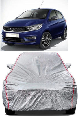 SUGASHRI Car Cover For Tata Tiago XZA Plus AMT Petrol (With Mirror Pockets)(Silver)