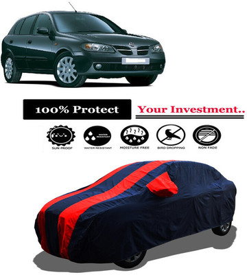 Amexride Car Cover For Nissan Almera 1.8 SVE (With Mirror Pockets)(Red)