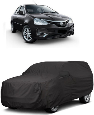 ANTOFY Car Cover For Toyota Platinum Etios 1.4 GXD (With Mirror Pockets)(Grey)