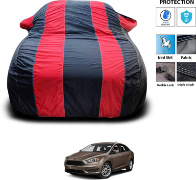 CODOKI Car Cover For Ford Focus (With Mirror Pockets)(Red)