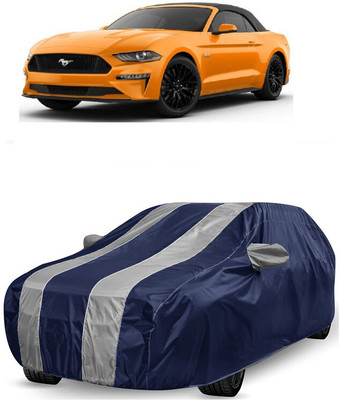 ANTOFY Car Cover For Ford Mustang Facelift (With Mirror Pockets)(White, Blue)