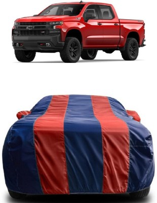 SUGASHRI Car Cover For Chevrolet Silverado 4.3L (With Mirror Pockets)(Red, Blue)