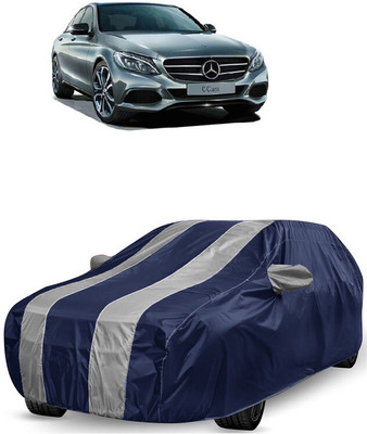 ANTOFY Car Cover For Mercedes Benz C-Class C220 CGI Avantgarde (With Mirror Pockets)(White, Blue)