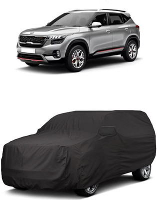 ANTOFY Car Cover For Kia Seltos GTX Plus 1.4 (With Mirror Pockets)(Grey)