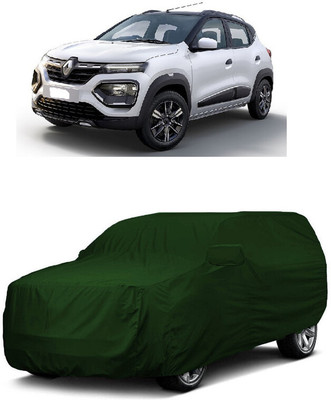 ANTOFY Car Cover For Renault Kwid (With Mirror Pockets)(Green)