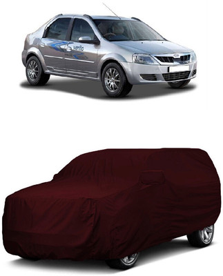 ANTOFY Car Cover For Mahindra E Verito D6 Electric (With Mirror Pockets)(Maroon)