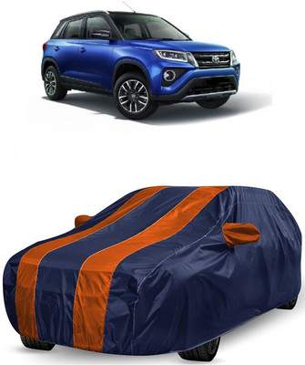 ANTOFY Car Cover For Toyota Cruiser (With Mirror Pockets)(Orange, Blue)