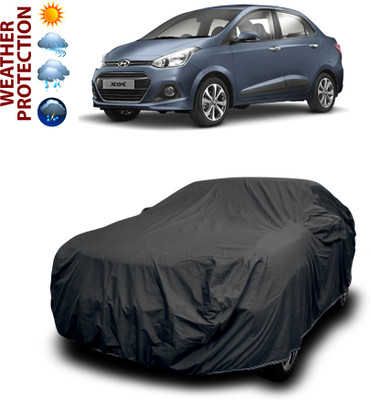 CODOKI Car Cover For Hyundai Xcent (With Mirror Pockets)(Black)