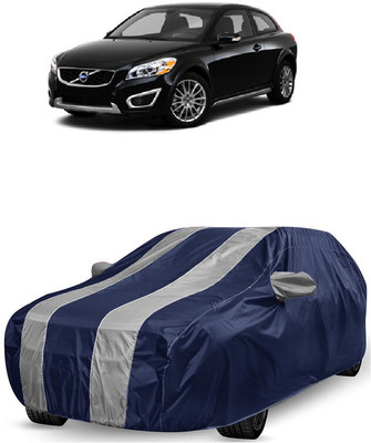 ANTOFY Car Cover For Volvo C30 1.6 NCT (With Mirror Pockets)(White, Blue)
