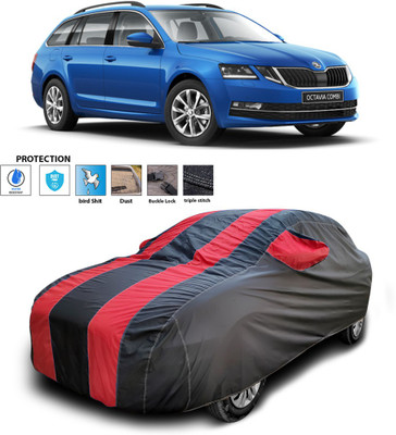 PAGORA Car Cover For Skoda Octavia Combi (With Mirror Pockets)(Red)