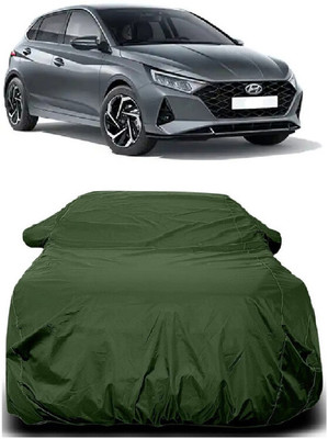 Autoprime Car Cover For Hyundai Elite i20 (With Mirror Pockets)(Green)