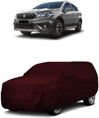ANTOFY Car Cover For Maruti Suzuki S-Cross Premia (With Mirror Pockets)(Maroon)