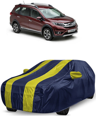 ANTOFY Car Cover For Honda BRV i-VTEC E MT Petrol (With Mirror Pockets)(Yellow, Blue)