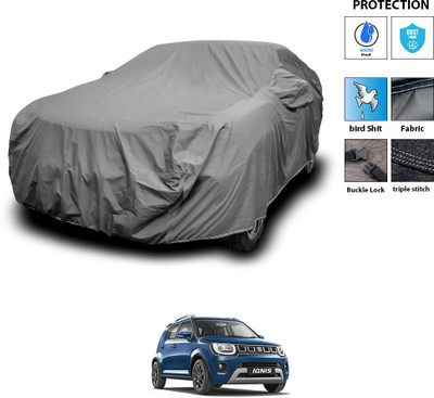 CODOKI Car Cover For Maruti Suzuki Ignis (With Mirror Pockets)(Grey)