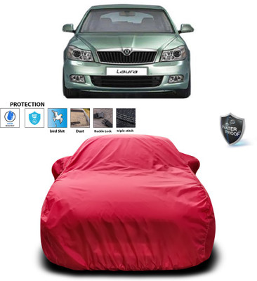 GOSHIV-car and bike accessories Car Cover For Skoda Laura (With Mirror Pockets)(Maroon)