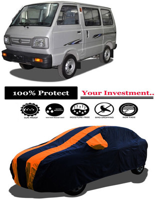 Amexride Car Cover For Maruti Suzuki Omni (With Mirror Pockets)(Orange)