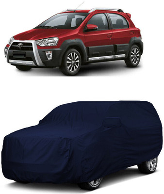 ANTOFY Car Cover For Toyota Etios Cross 1.5L V (With Mirror Pockets)(Blue)