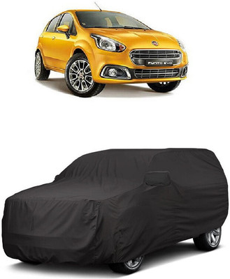 ANTOFY Car Cover For Fiat Abarth Punto EVO Pure 1.2 FIRE (With Mirror Pockets)(Grey)