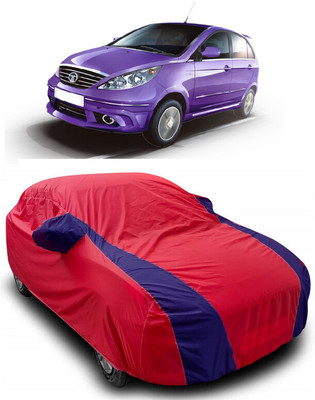 ANTOFY Car Cover For Tata Indica D90 (With Mirror Pockets)(Red, Blue)