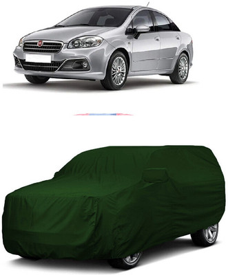 ANTOFY Car Cover For Fiat Linea Power Up 1.3 Active Diesel (With Mirror Pockets)(Green)