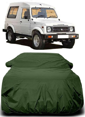 Autoprime Car Cover For Maruti Suzuki Gypsy King (With Mirror Pockets)(Green)
