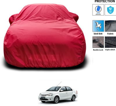 PAGORA Car Cover For Toyota Etios (With Mirror Pockets)(Maroon)