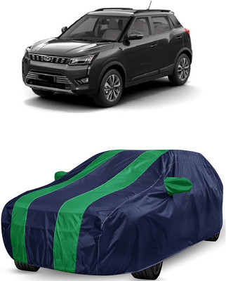 ANTOFY Car Cover For Mahindra XUV 300 (With Mirror Pockets)(Green, Blue)