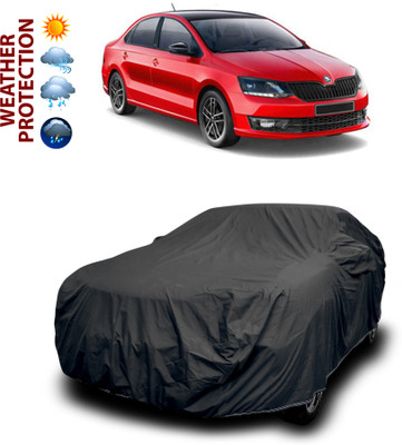CODOKI Car Cover For Skoda Rapid (With Mirror Pockets)(Black)