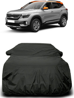 Autoprime Car Cover For Kia Seltos HTX 1.5 Diesel Dual Tone (With Mirror Pockets)(Grey)