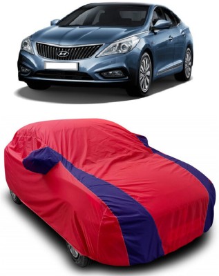 ANTOFY Car Cover For Hyundai Grandeur 3.3 (With Mirror Pockets)(Red, Blue)