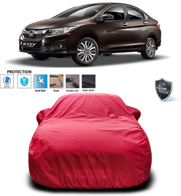 PAGORA Car Cover For Honda City i-Dtec (With Mirror Pockets)(Maroon)