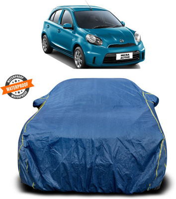 CODOKI Car Cover For Nissan Micra Active (With Mirror Pockets)(Blue)